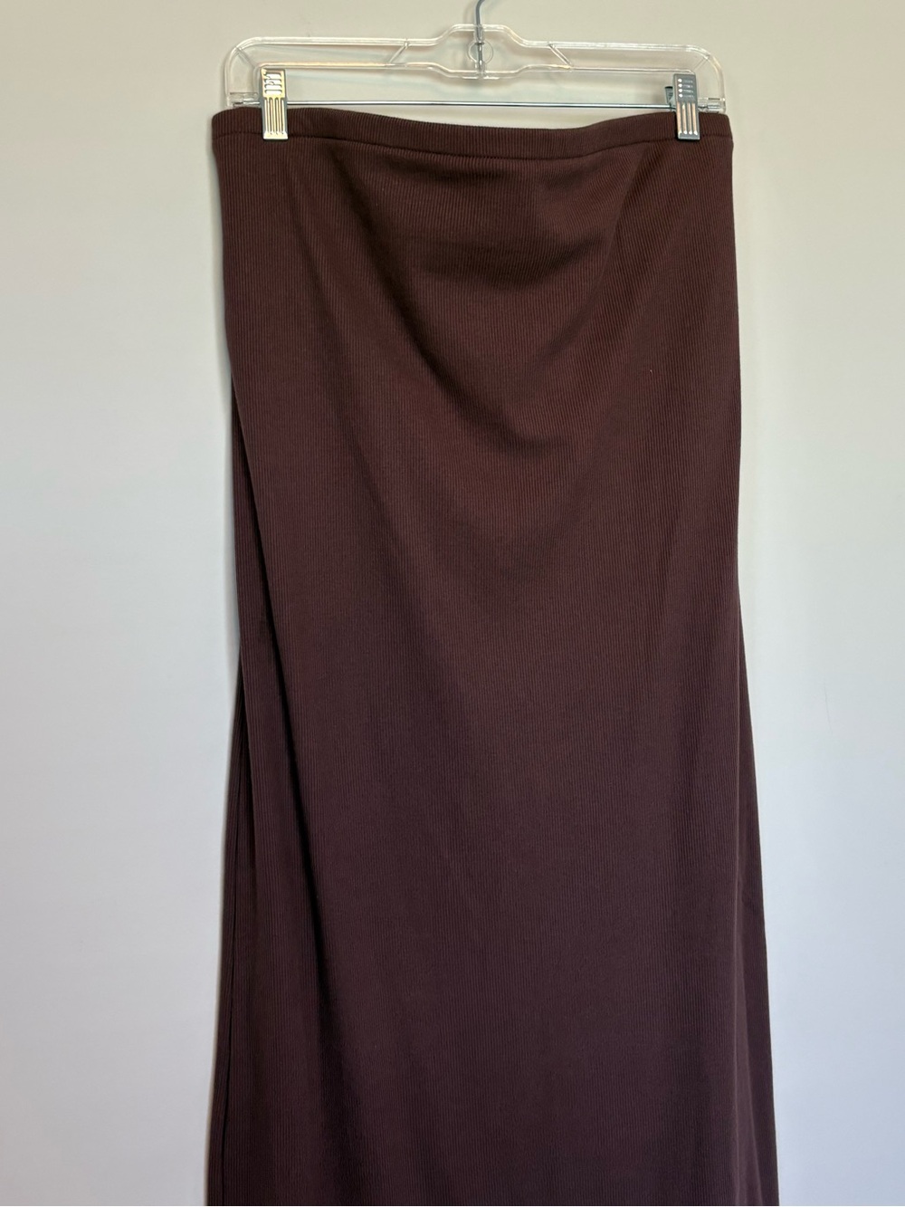 NWT A New Day Brown Ribbed Knit Column Maxi Dress / Tube Dress Size XL - Picture 2 of 10